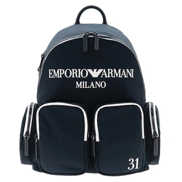 Emporio Armani Backpack No. 31 Navy Blue Nylon New - Picture 1 of 6